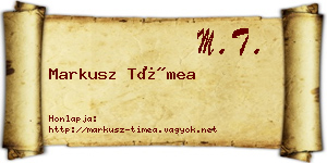 Markusz Tímea névjegykártya